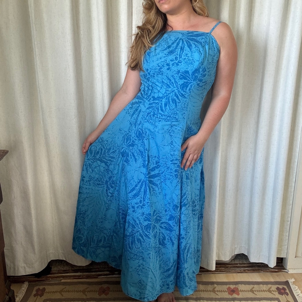 Rainbow Hawaiian Vintage Flowy Dress • Size: S